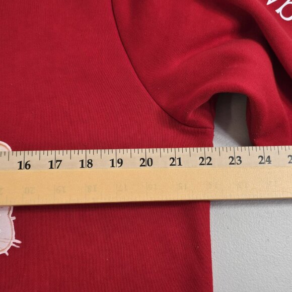 Strawberry Shortcake Sweater Sweatshirt Size XS  Red Long Sleeve Oversized - Picture 4 of 10